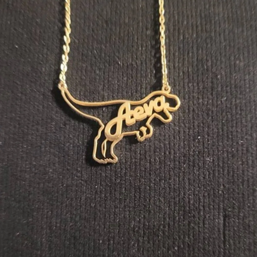 Personalized Dinosaur Necklace Pendant Stainless Steel Animal Charm Customized Necklaces Fashion Dinosaurs Lovers Gift
