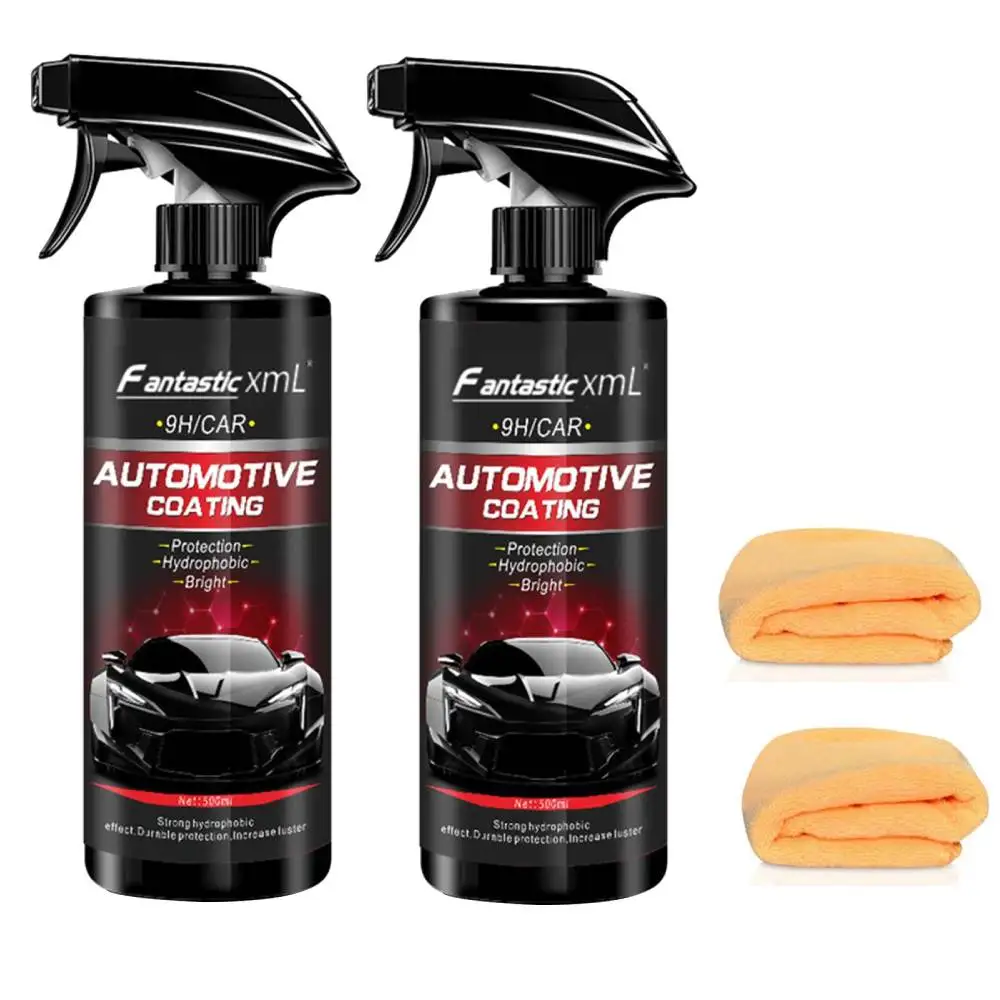 9H 500ml Ceramics Car Coating Spray Wax Car Paint Care Hydrophobic Nano Coating Liquid Agent For car Anti- scratch coating Spray