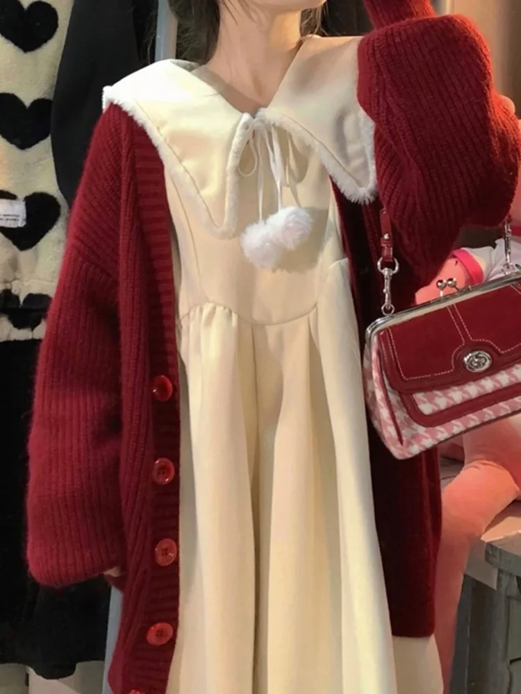 

Loose Knitted Long Sve Open Cardigan Sweater Women's Early Autumn 2025 New Sle Sweet Loose Fit Knitwear Top