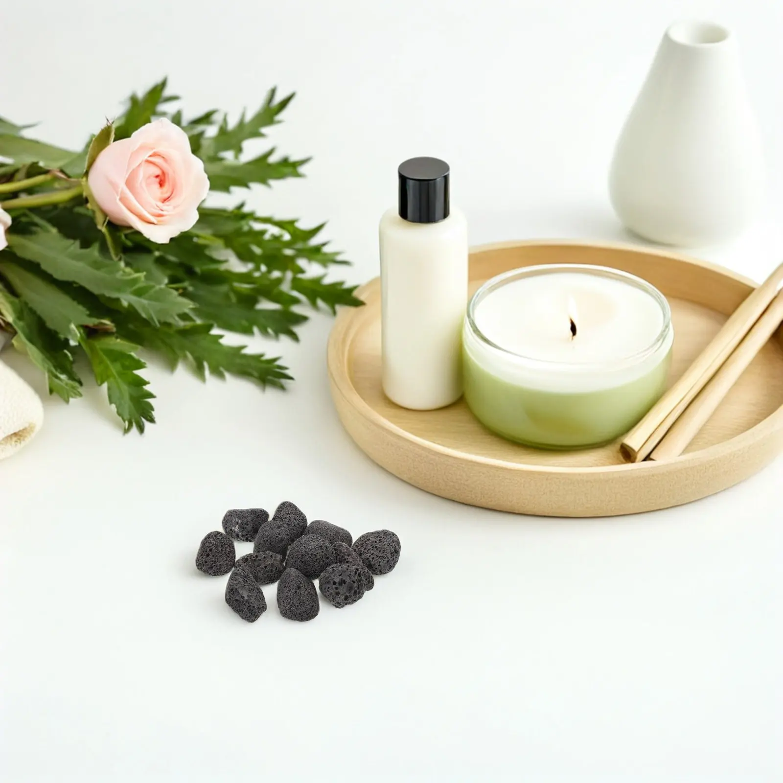 

500G Lava Stone Diffuser Stones 1.57 Inch Volcanic Rock Fragrance Diffuser for Essential Oils Passive Aromatherapy Home Decor