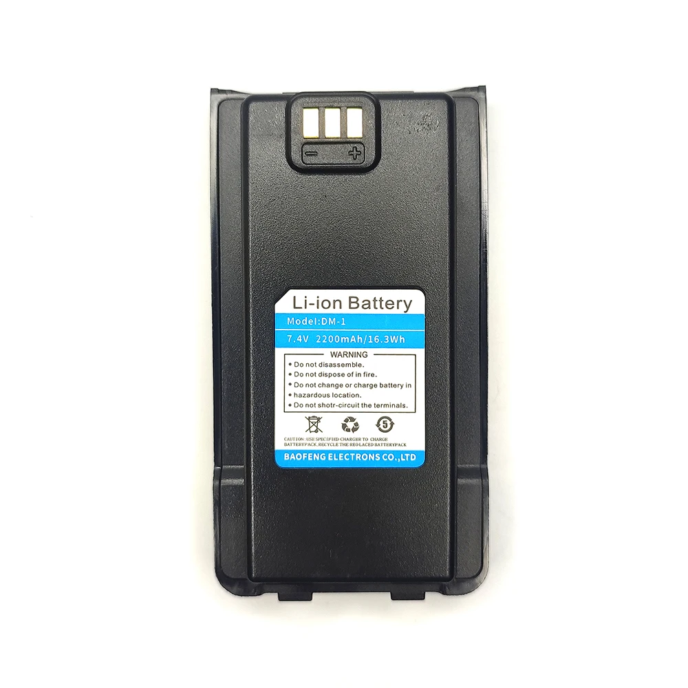 

BAOFENG DM 1701 Battery 2200mAh High Capacity Li-ion Battery For DMR Digital Walkie Talkie DM-1 Two Way Radio Extra Power