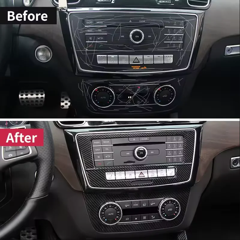 Car Styling For Mercedes Benz ML X166 GLE Coupe C292 GLS Air Conditioning CD volume button Cover Stickers Trim Auto Accessories
