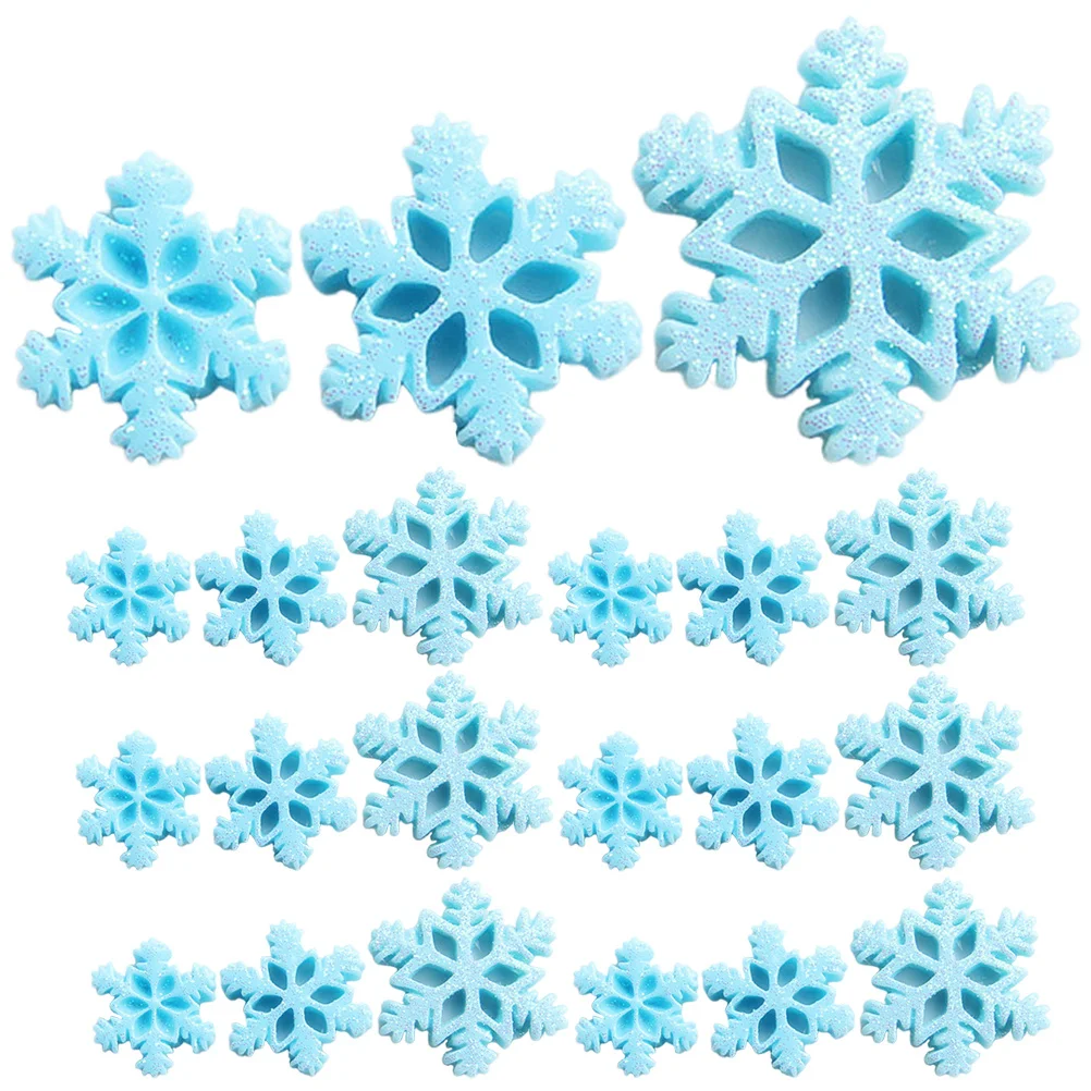 

for Christmas Hair Accessories Snowflake Craft Glitter Powder Sky-blue Resin Tiny Snowflakes