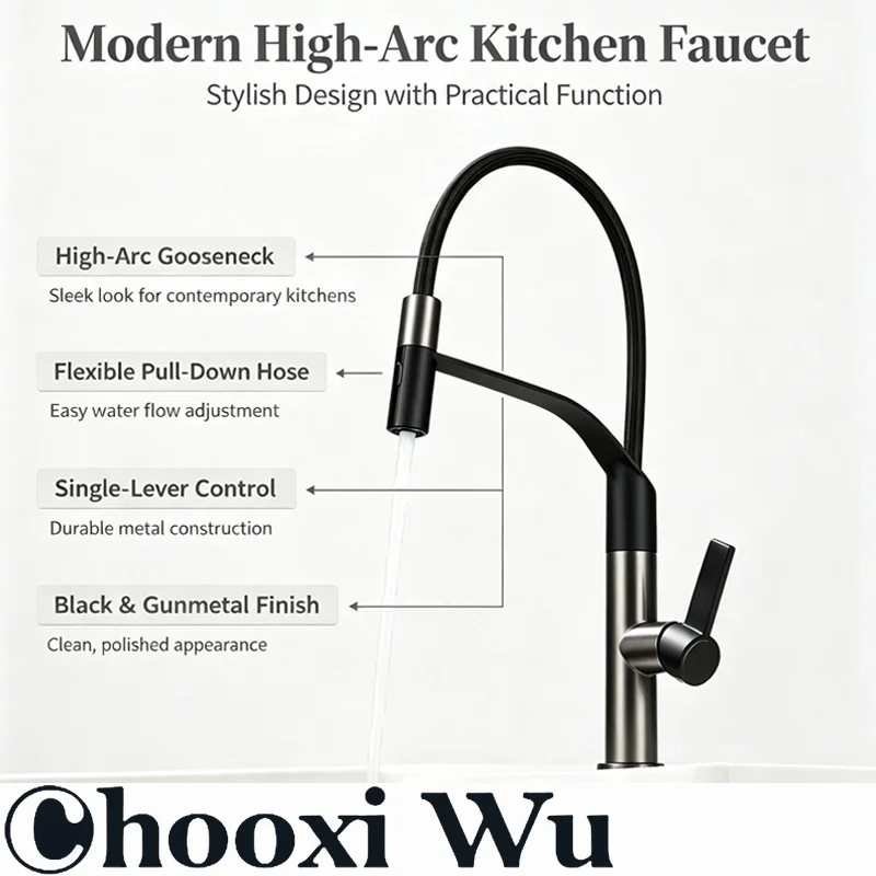 Kitchen faucet splash guard extender, hot and cold water, universal, sink and vegetable basin rotation