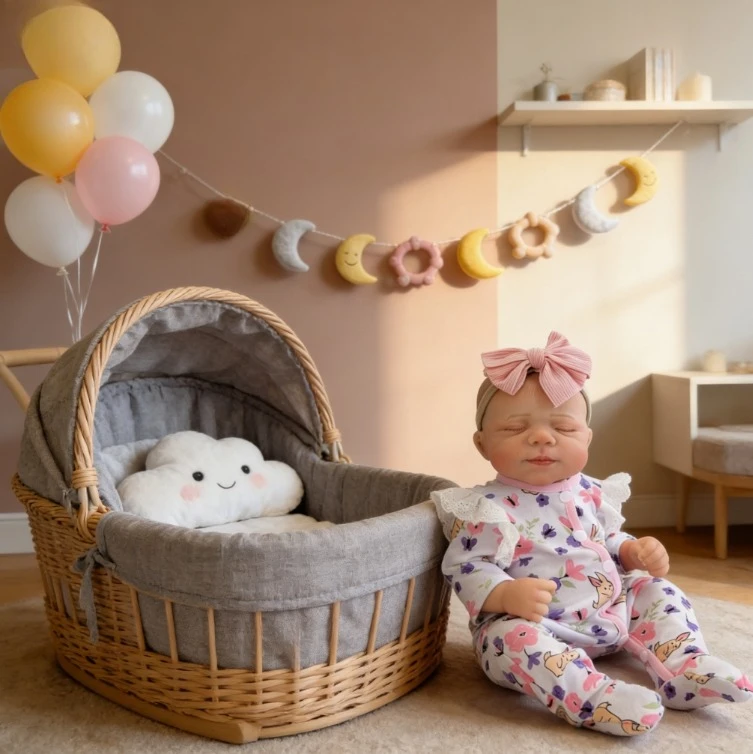 

NPK 18'' Real Looking 3D Skin Visible Veins Reborn Pascale Sleeping Baby Soft Touch Lifelike Baby Dolls Gift for Children