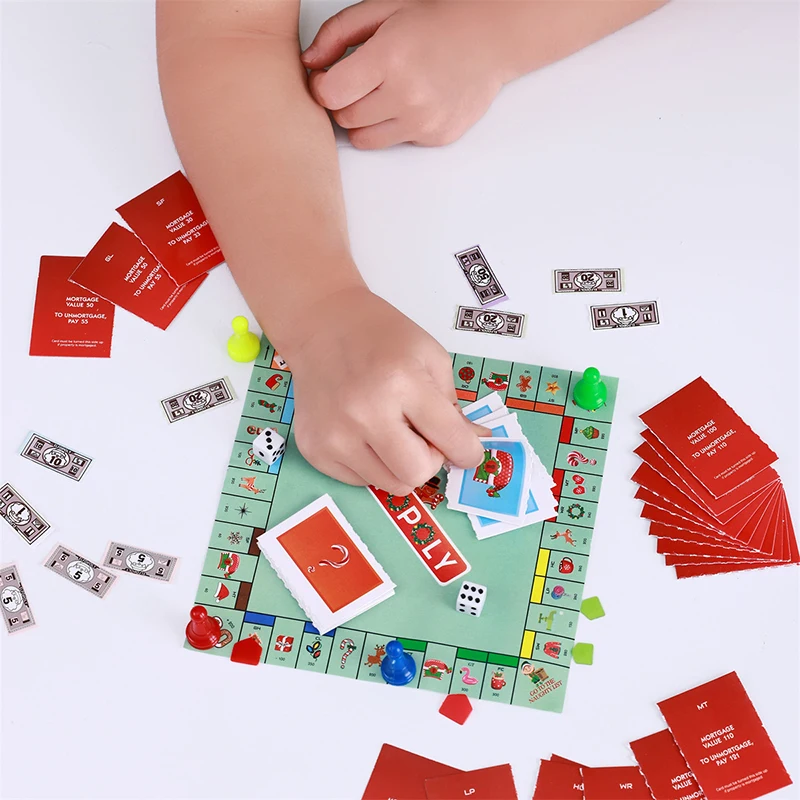 Mini Foldable Board Games Kit Checkerboard Dollhouse Scene Decoration Miniature Puzzle Education Toys