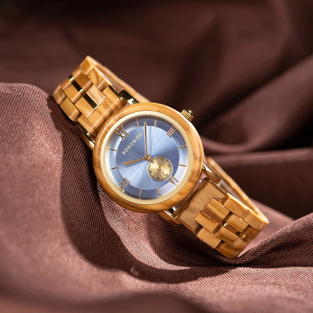 BOBO BIRD Wood Watches for Women Luxury Watch Ladies Elegant Pink Quartz Wristwatch Customized Gift for Birthday Anniversary