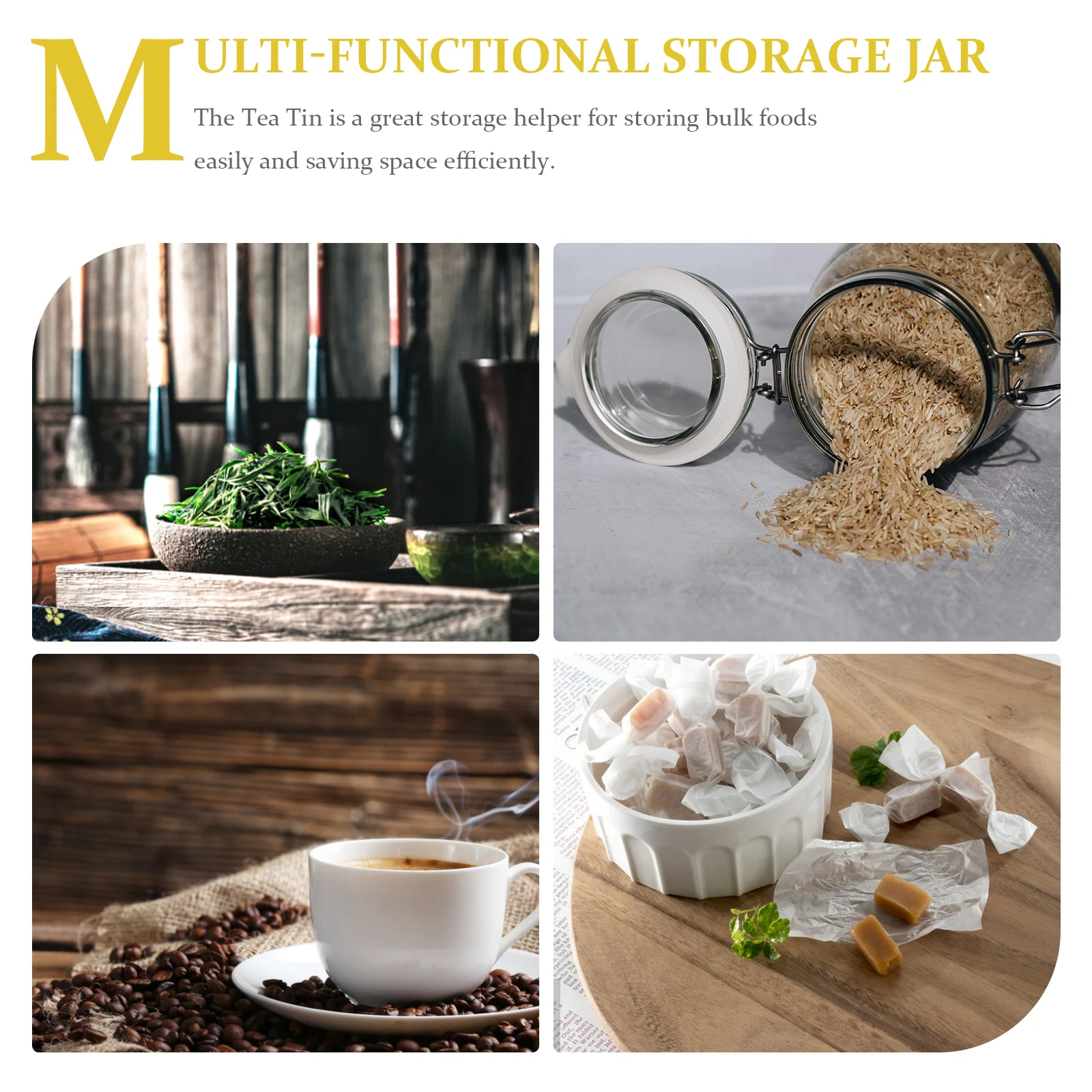 

Sealed Tea Jar Airtight Kitchen Storage Tinplate Container For Coffee Beans Candy Gift Packaging Travel Use Small Metal Box