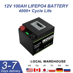 New 12V 12Ah 20Ah 50Ah 100Ah lifepo4 Battery Charger Deep Cycle Battery Pack For Kid Scooters with Built-in BMS No Tax