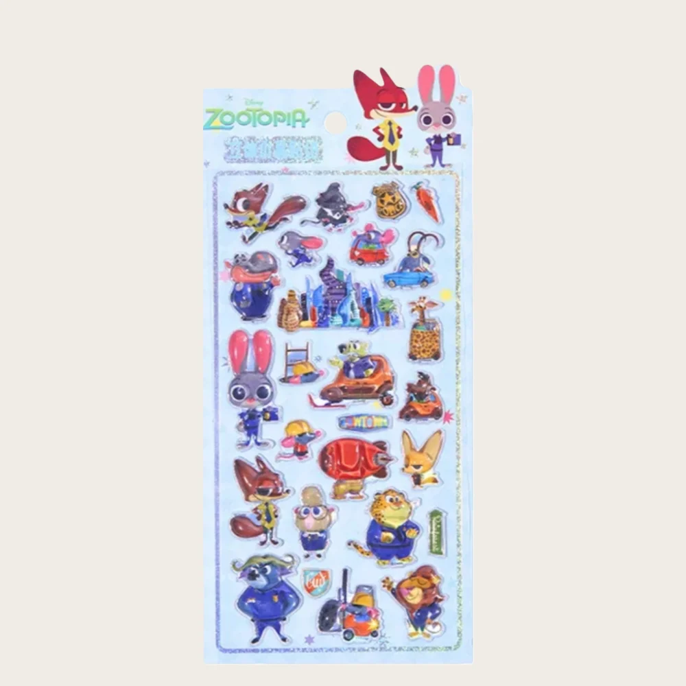 Hot Zootopia Notebook Collection Office School Supplies Ruled Diary Student Stationery Role Play Props Gift Sticker Set