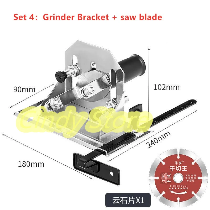 Multifunction ângulo moedor suporte de corte de ângulo com placa base ajustável capa para 100mm ângulo moedor