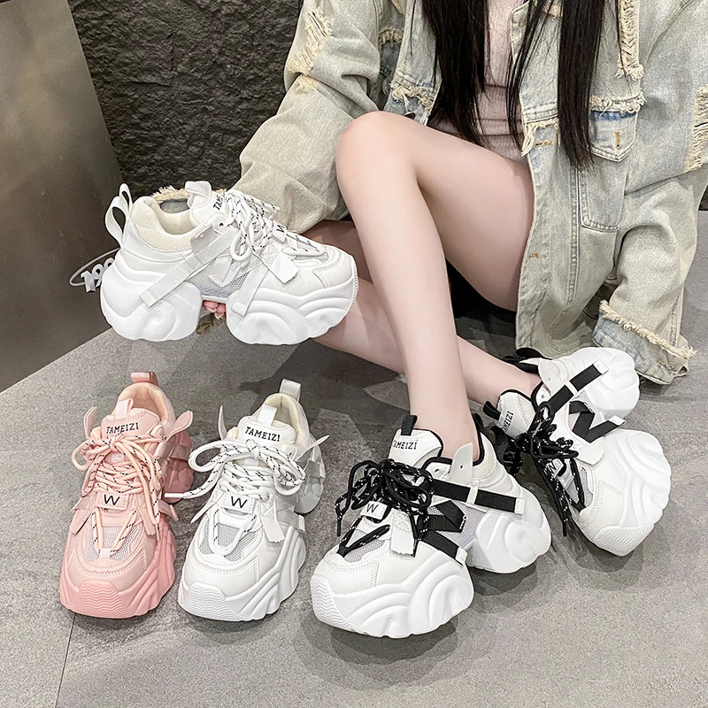 Classic Sneakers Women Autumn Fashion Chunky Women Shoes Breathable Sneakers Tenis Feminino Trainers Zapatillas Mujer 8CM