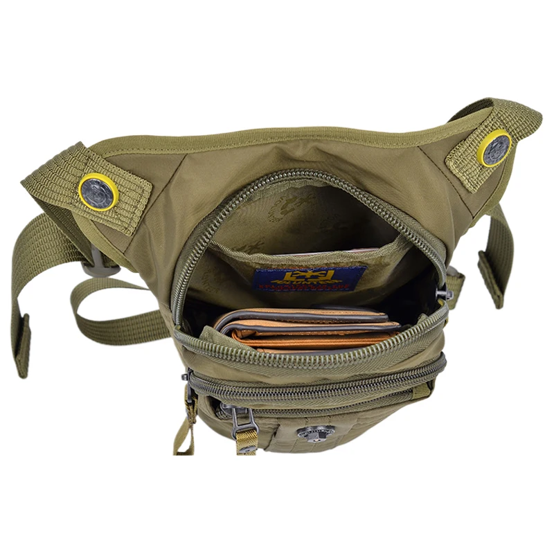 Bolsa de pierna para hombre, riñonera con cinturón, bolsa para el muslo, motocicleta, viaje, militar/ asalto, impermeable, Oxford, riñonera para