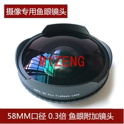 58mm 0.3X Ultra Fisheye Wide fish eye Lens for 58 mm 0.3 Camcorders DV video camera