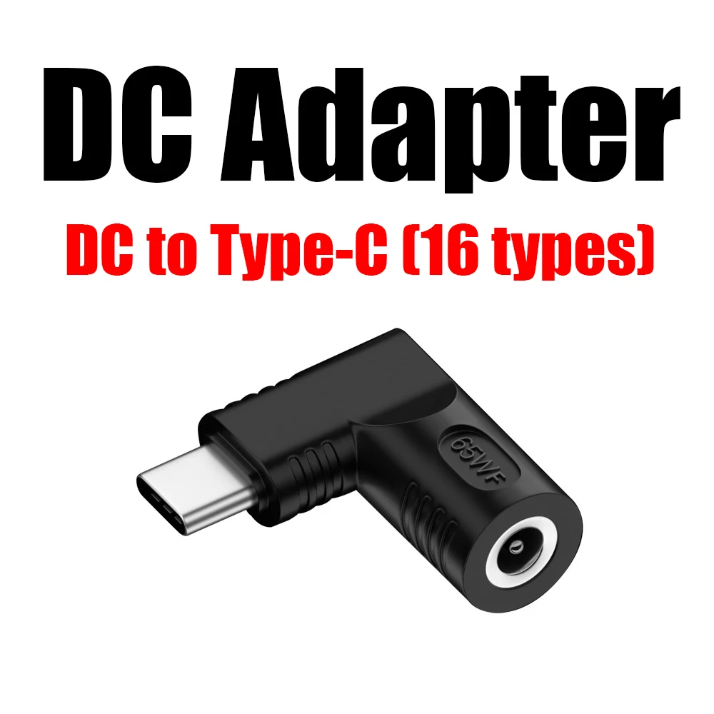 65W Adapter wabika PD 5V 9V 12V DC do konwersji typu C 5525 5521 4017 7406 7909 telefon Laptop notebooka szybkie ładowanie PD