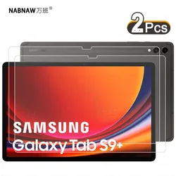 2 Packs HD Anti-Scratch Tempered Glass Screen Protector For Samsung Galaxy Tab S9+ WiFi 5G 12.4 Inch S9 Plus Tablet Screen Film