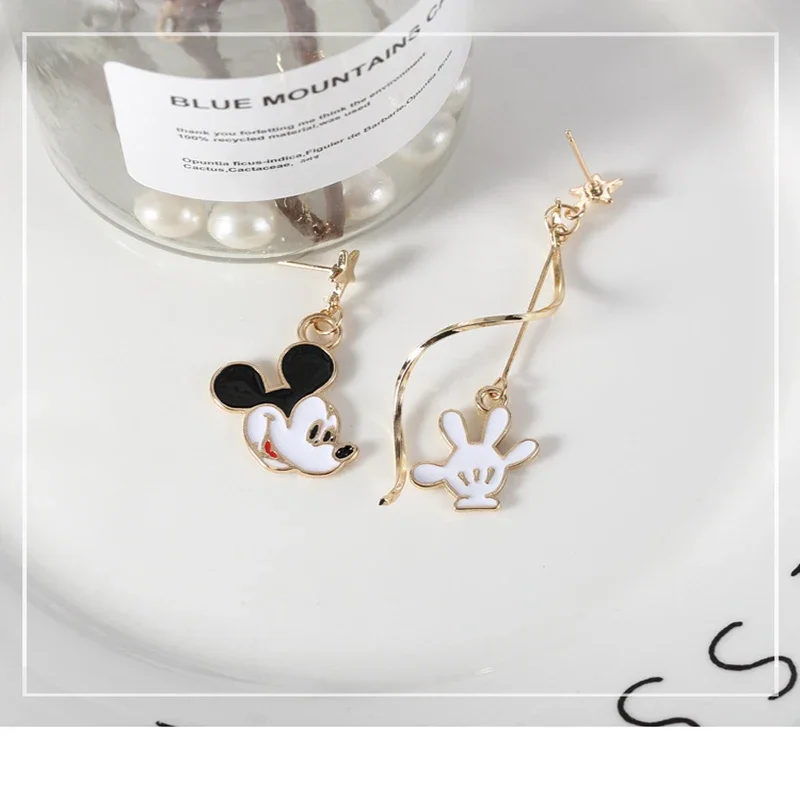 Fashion Simple Disney Cartoon Mickey Mouse Earrings for Women Jewelry Cute Minnie Ear Studs Girls Ear Hooks Kids Earrings Gifts