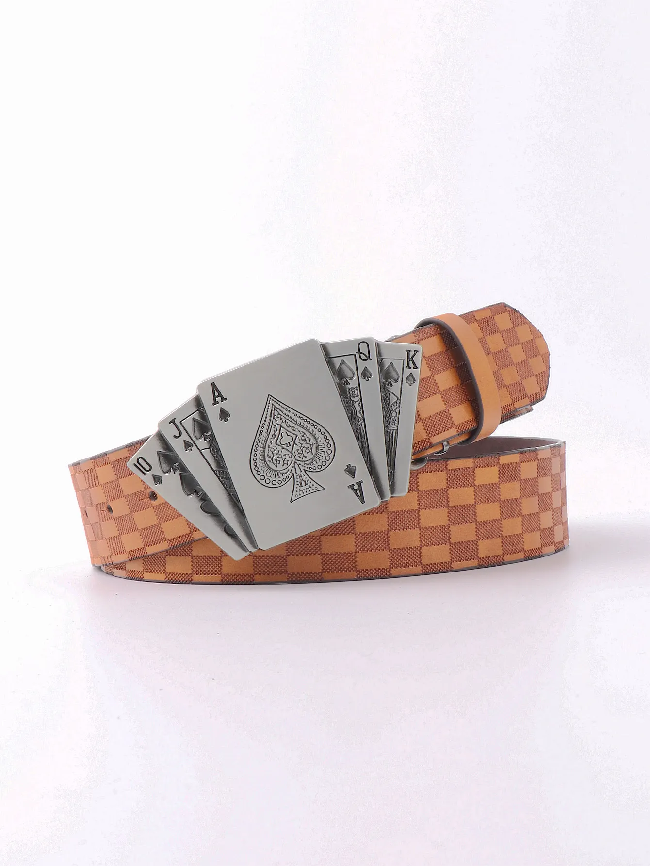 Ein lässiger Retro-Gürtel für Herren und Damen im westlichen Stil! PU-Ledergürtel mit Metallschnalle, geeignet für den täglichen Arbeitskleidung – Detail 3