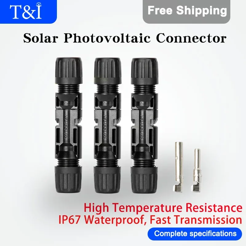 

10/50/100 Sets Solar PV Connector 1000V/1500V DC 30A/50A Male Female Plug PV Battery Panels Photovoltaic Module Cable Connector