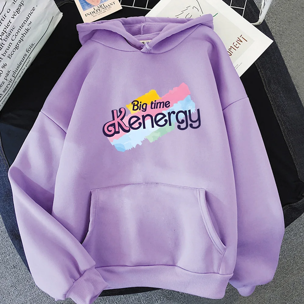 

I Am Kenough Kenergy Hot Pink Barbenheimer Graphic Print Hoodies Men Hip Hop Streetwear Fleece Tops Unisex Fashion Sweatshirts