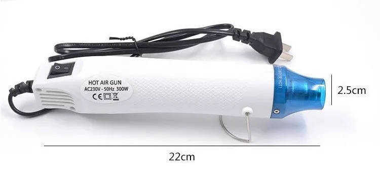 DIY Using Heat Gun Electric Power Hot Hair Dryer Soldering Wrap Blower Heater Shrink Plastic Heat Gun Repair Tool