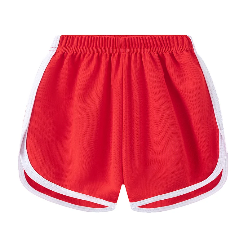 Shorts esportivos casuais de verão para crianças, em cores sólidas, para meninos e meninas, confortáveis e versáteis, ideais para corrida.