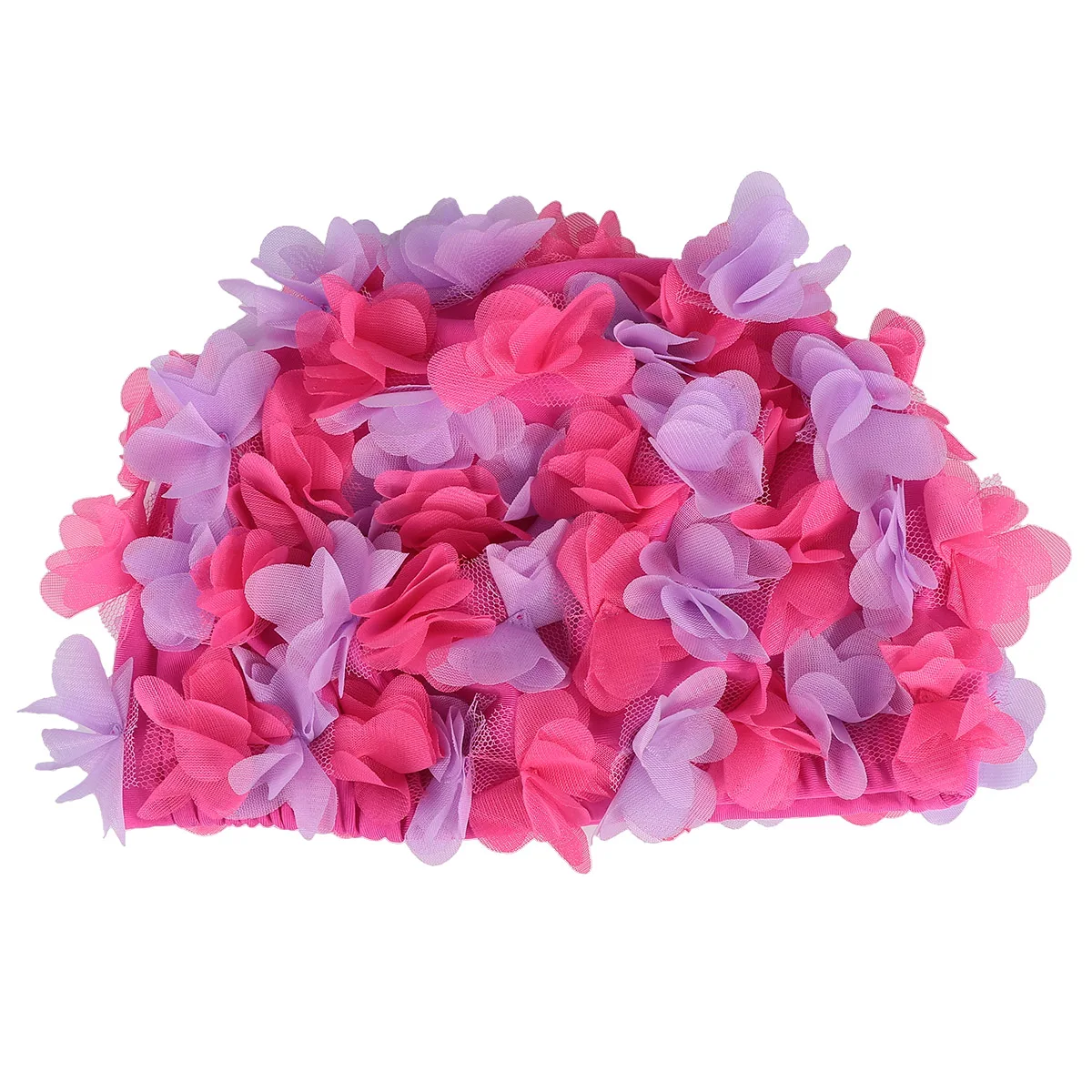 

Flower Swimming Cap Long Hair Funny Caps Flowery Waterproof Fabric for Girls Women Youth Large Petal