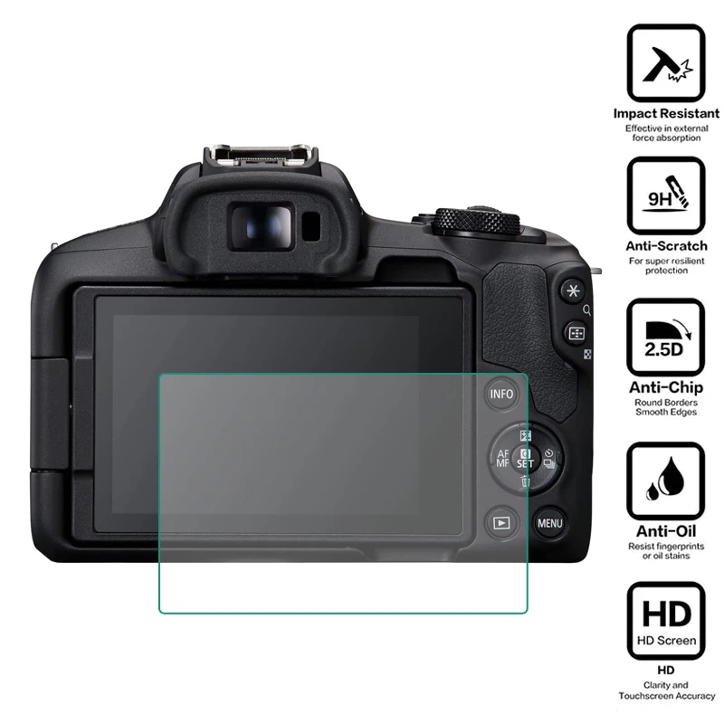 

Tempered Glass Protector Cover For Canon EOS R/Ra/RP/R3/R5/R5C/R6 Mark II/R7/R8/R10/R50 Camera Display Screen Protective Film