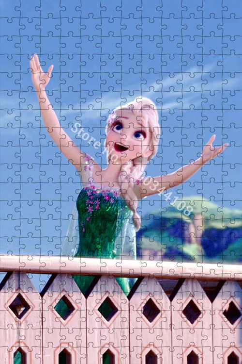 Frozen Anna Elsa Olaf Puzzles for Adults Child Disney Princess Jigsaw Puzzle Assembling Educational Toys Family Fun Games