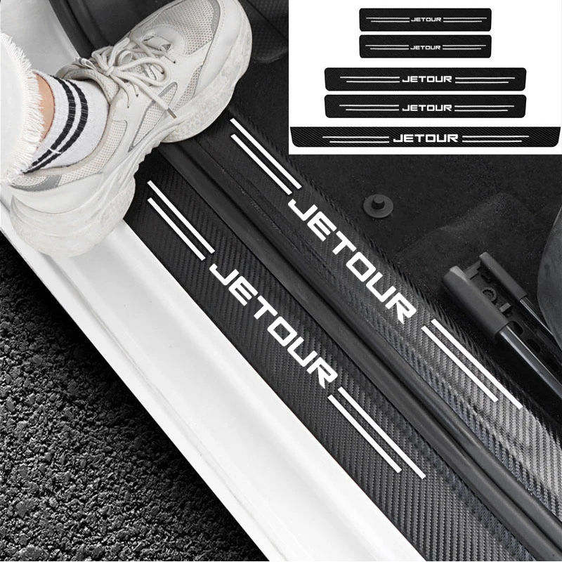 Autocollant de décoration de protection de seuil de voiture, bande de Protection de pédale de bienvenue pour Chery Jetour X70 X70SM X90 X95, accessoires de voiture