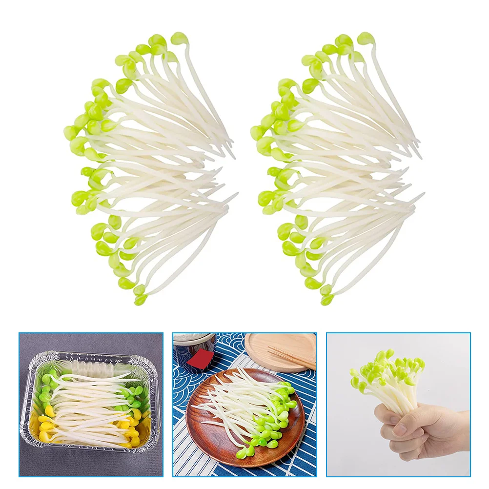 Lifelike Fake Bean Sprouts Vegetables Faux Plant Simulated Models Fruit Artificial Plastic