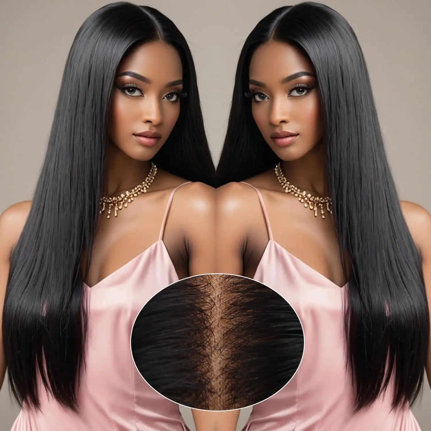 Glueless Wigs Human Hair 6x4 Ready to Go Straight Wigs Human Hair Pre Plucked Pre Cut 180 Density No Glue Straight Wig