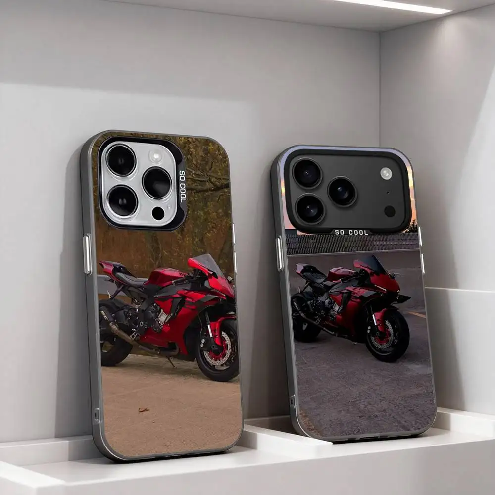 

Red Motorcycle Cool For iPhone 17,16,15,14,13,12,11,Pro,Max,Plus,E,Air,Mini Anti Fall Black Matte Hard Bumper Phone Case
