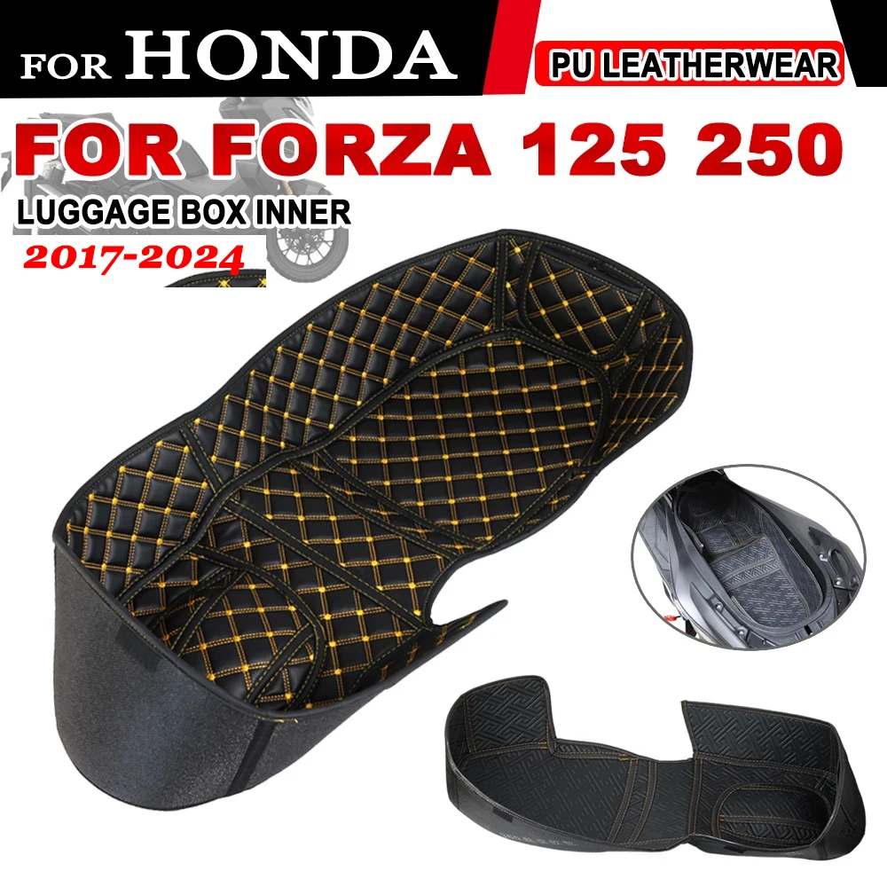 Caja de almacenamiento de asiento de cuero para Honda Forza125 Forza250 NSS 125 Forza 250, accesorios para motocicleta, Protector de revestimiento de carga para maletero trasero