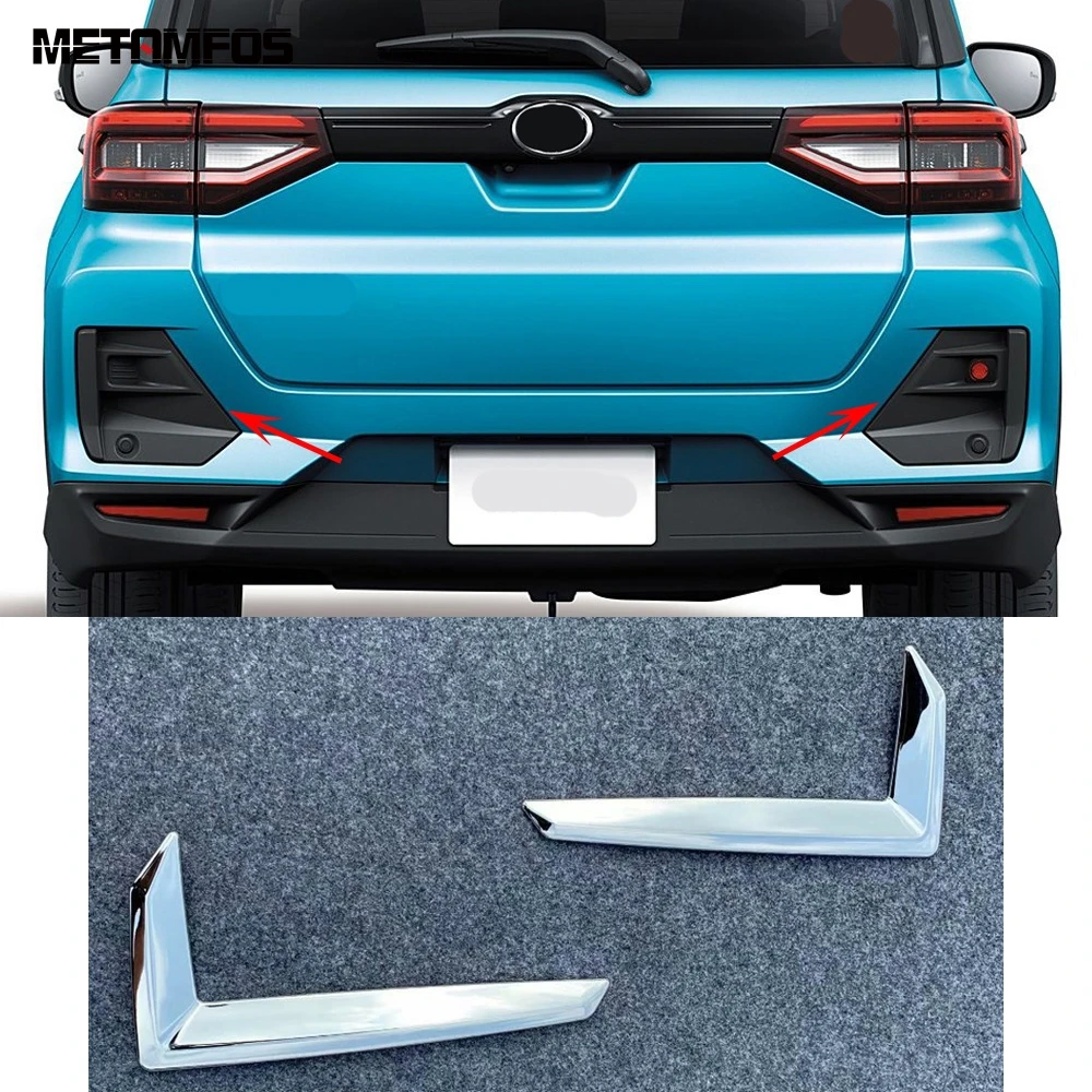 

Rear Fog Light Eyelid Eyebrow For Toyota Raize 2020-2024 2025 Chrome Foglamp Cover Trim Foglight Molding Trim Car Accessories