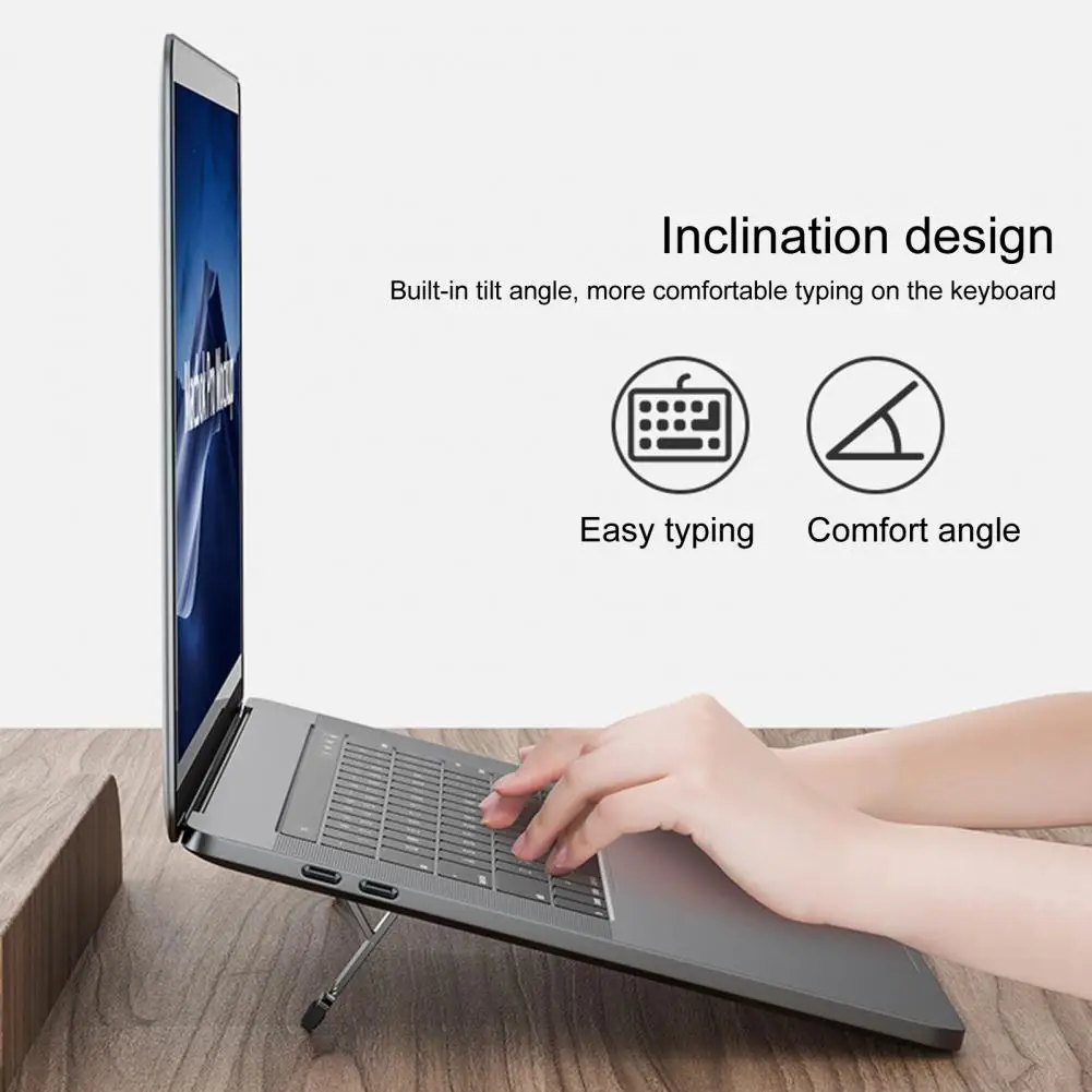 Soporte para portátil de buena capacidad de rodamiento, Mini escritorio plegable ajustable, soporte de sujeción para oficina