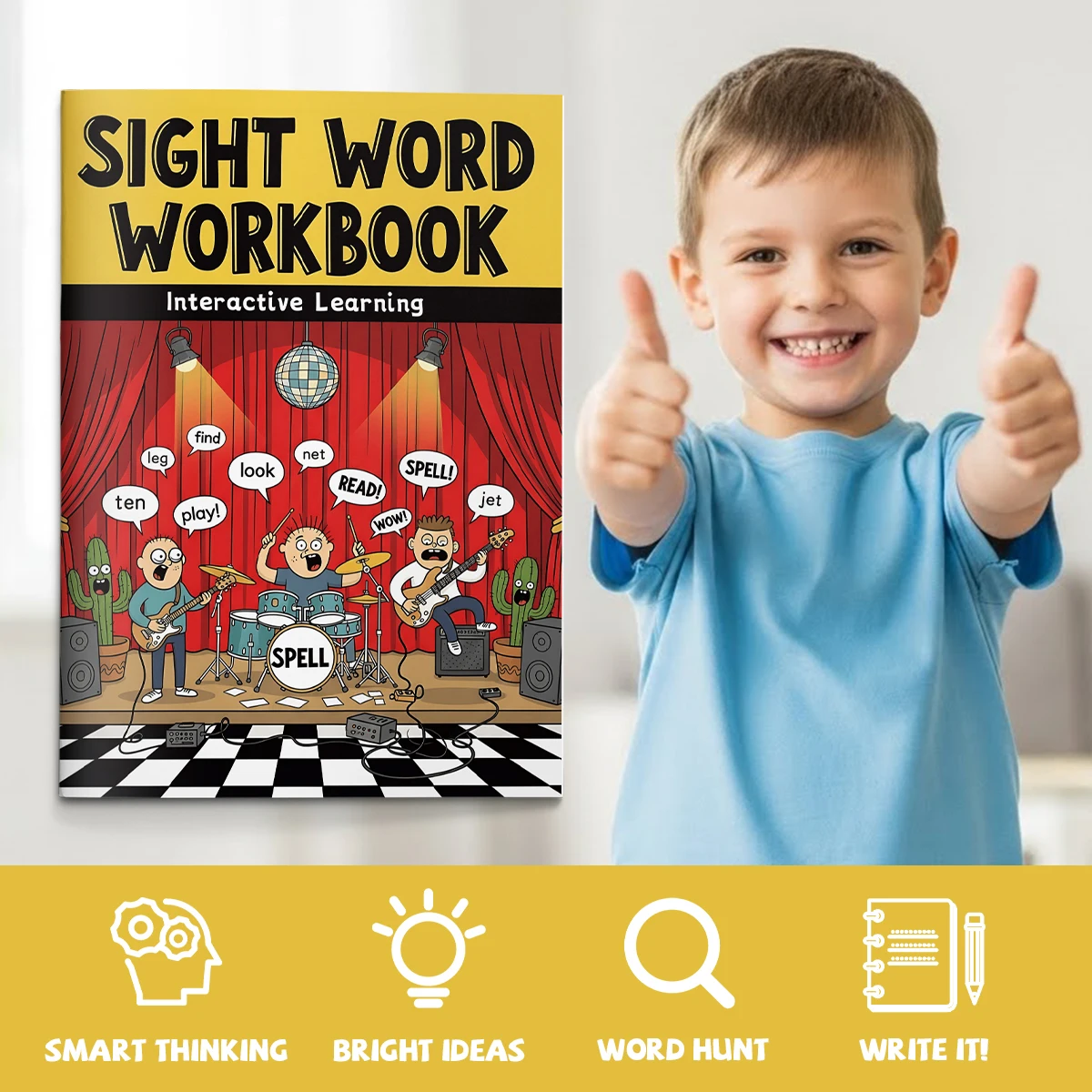 Livre de coloriage avec des mots en anglais pour enfants, motifs de dessins animés mignons, livre d’activités éducatives pour la petite enfance, favorise le développement de la motricité fine chez les tout-petits.