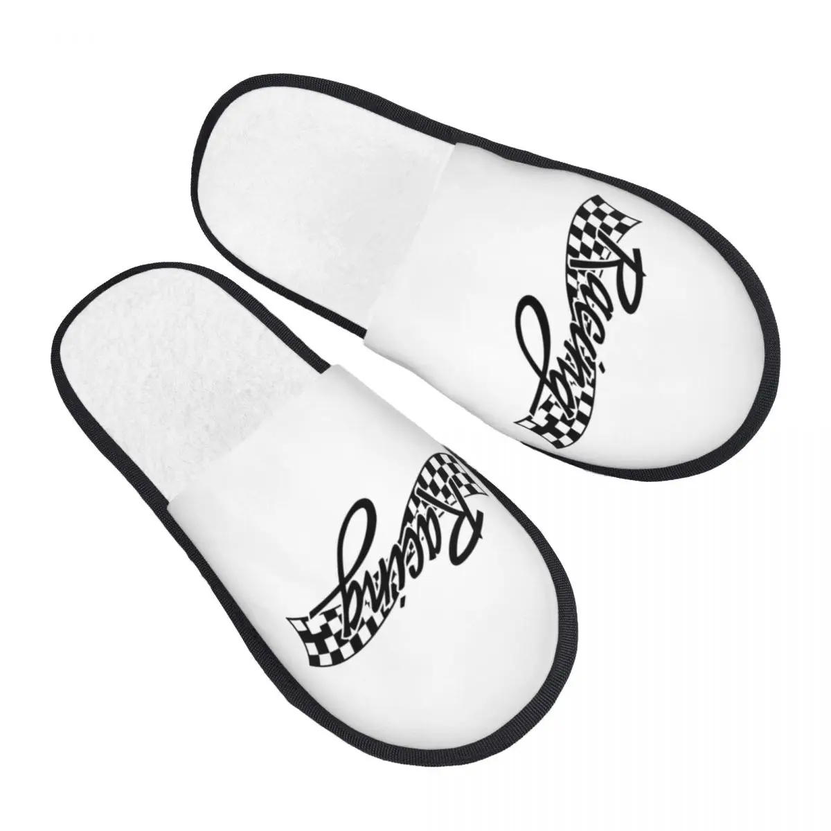 Indoor Racing Home Slippers Winter Warm Plush Slippers Fashion Home Soft Fluffy Slippers