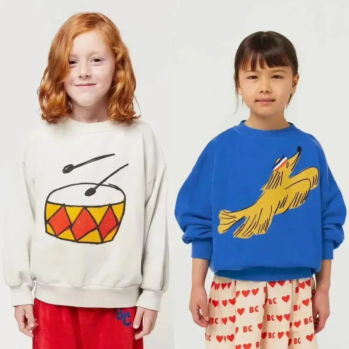 2026 Spring Kids Sweatshirts Long Sleeve Tops for Girls Cartoon Baby Boys Hoodies Terry Children Pullover Tees Clothing