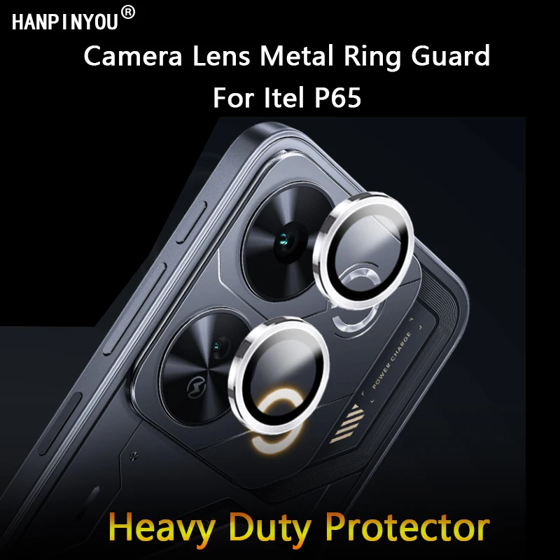 1-2Pack For Itel P65 Ultra Thin Clear Luxury Camera Lens Protector Full Cover Shield Metal Ring Guard Tempered Glass Film Cap