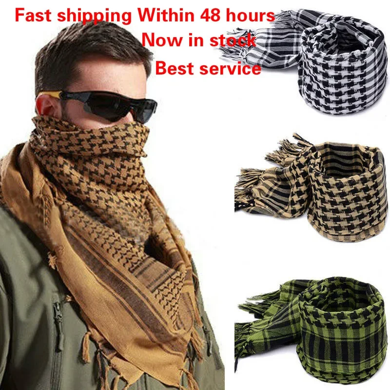 Fashion Unisex Military Arab Tactical Desert Shemagh KeffIyeh Scarf Shawl Neck Head Wrap