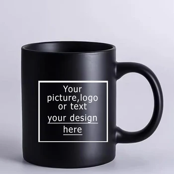 custom photo mug family photos black ceramic Mug Customized company logo coffee mug