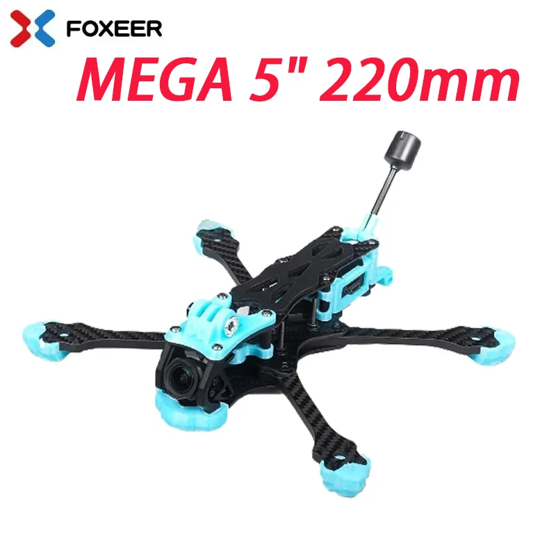 

FOXEER MEGA 5" Freestyle 220mm FPV Frame Wheelbase Supported System O3/Analog/Vista/HDzero/Walksnail For RC Racing Drone parts