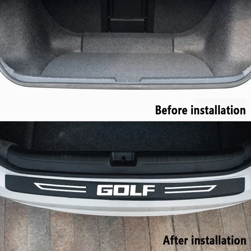

Car Door Sill Protector Plate Rear Trunk Threshold Sticker for Volkswagen VW GOLF Logo 8 7 6 5 3 MK5 MK7 MK3 Door Pedal Strips