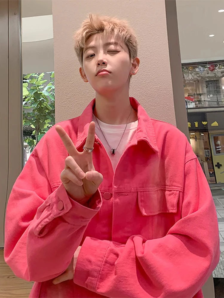 

Мужская джинсовая куртка в стиле американского Западного побережья, оверсайз, для работы, весна-осень, в стиле барокко, утилитарная, молодежная, трендовая, свободного кроя