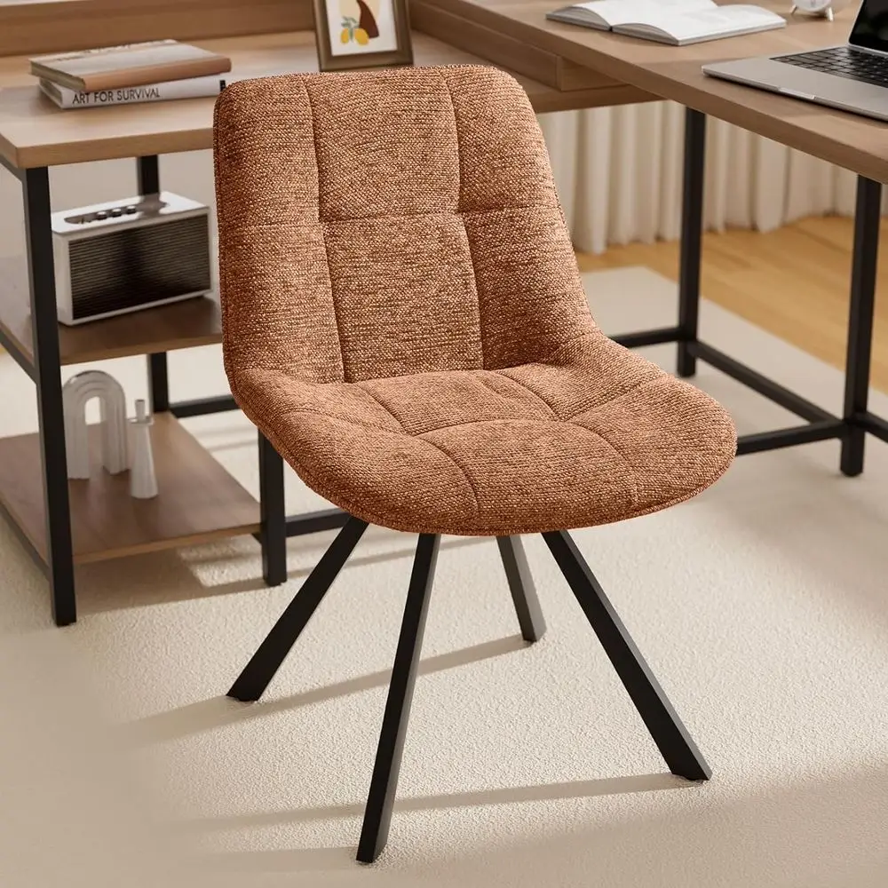 

Compact Velvet Swivel Chair, No Arms, Ideal for Small Spaces, Bedroom or Home Office, Century Modern Style