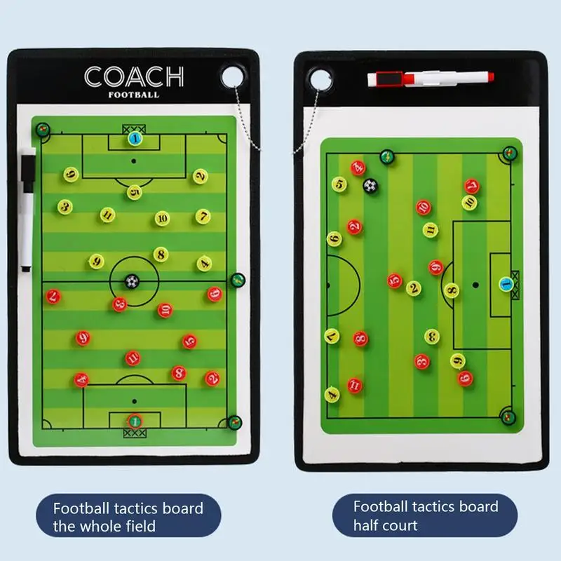 لوحة مسح جاف لكرة القدم للمدربين، حافظة مسح جاف، لوحة النتائج المغناطيسية لتدريب البيسبول وكرة القدم والهوكي