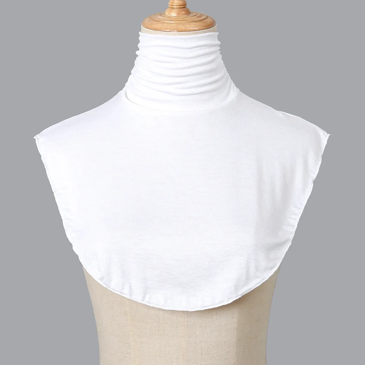

Turtleneck Fake Collar Clothing Accessories Muslim Women Soft Modal High Collar Islamic Hijab Extensions Solid Color Neck Cover