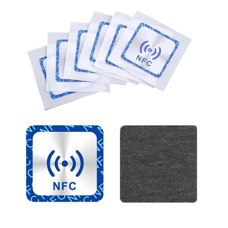 N5KC Anti Metal Ntag213 Stickers Ntag213 Tag Stickers Square Stickers Usable Capacity 144 bytes Data Storage