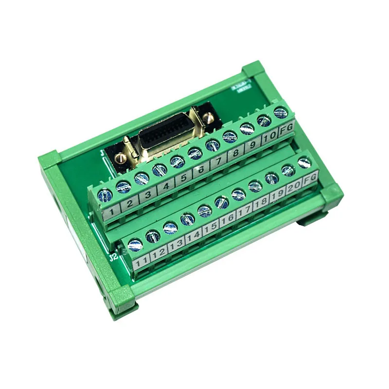 3PCS GINRI JR-20TSC 20핀 SCSI 신호 브레이크아웃 보드 모듈 여성용 DIN 레일